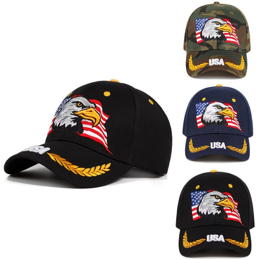 Baseball Cap - with Eagle Embroidery Trucker Hat for Men & Women, Wheat Letter Street - main product view