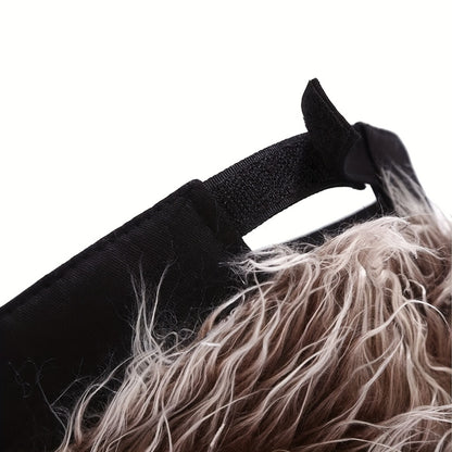 Baseball Cap - with Fake Hair Attached Wig Hat Men Novelty Golf Sun Visor Structured - product detail view 11