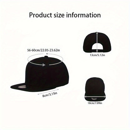 Baseball Cap - Flat Brim 2 Pack Unisex Snapback Street Style Breathable Adjustable for - product detail view 6