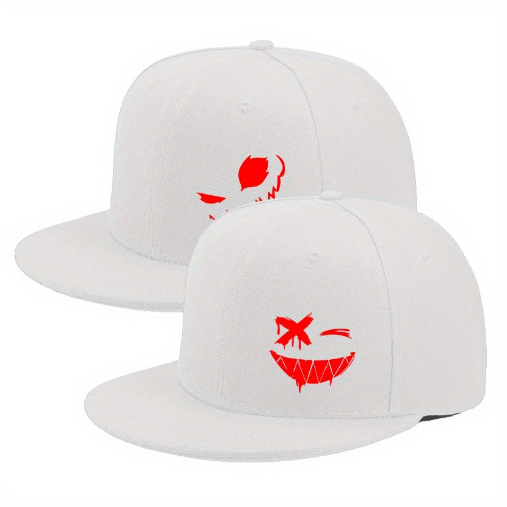 Baseball Cap - Flat Brim 2 Pack Unisex Snapback Street Style Breathable Adjustable for - product detail view 8