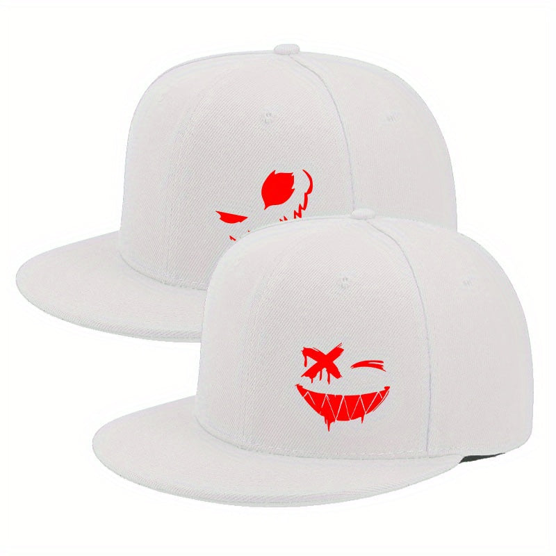 Baseball Cap - Flat Brim 2 Pack Unisex Snapback Street Style Breathable Adjustable for - product detail view 11