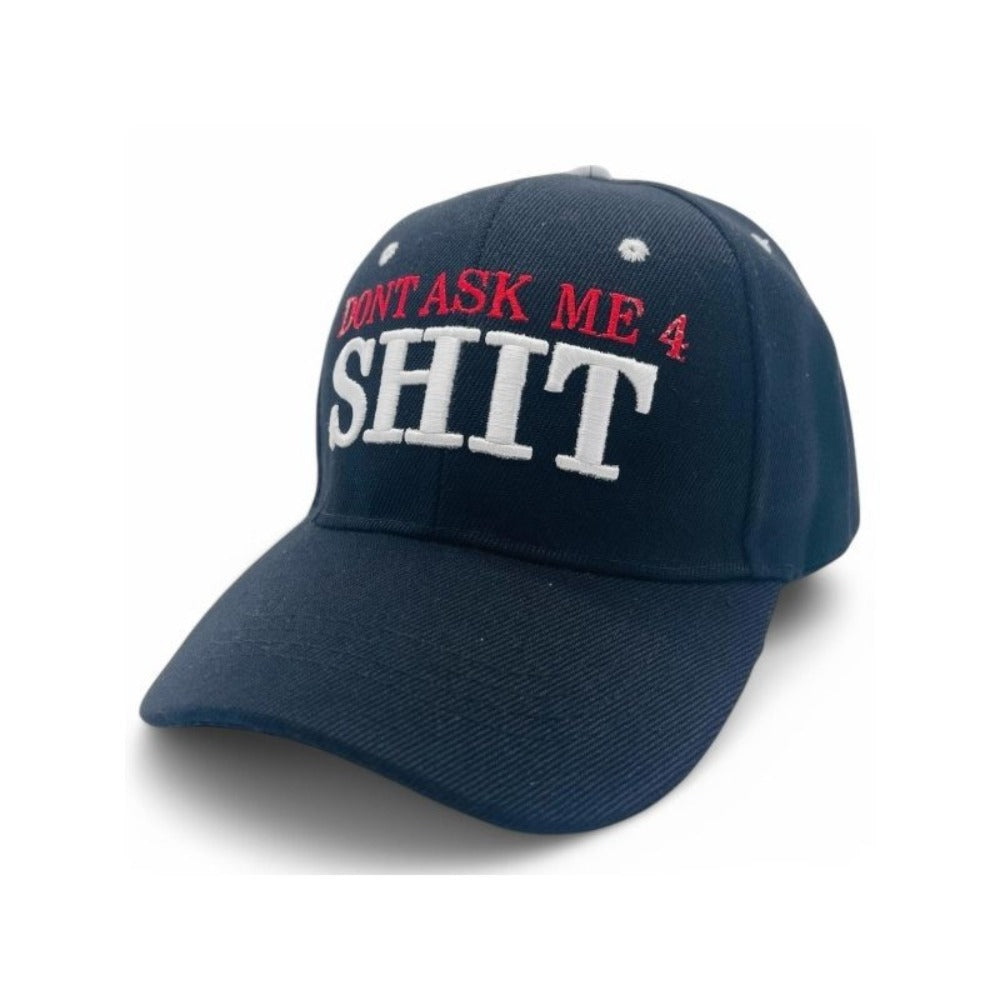 Baseball Cap - Funny Embroidered Humor Slogan Adjustable UV Protection 100% Polyester - product detail view 5