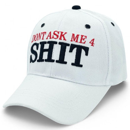 Baseball Cap - Funny Embroidered Humor Slogan Adjustable UV Protection 100% Polyester - product detail view 9
