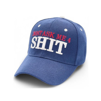 Baseball Cap - Funny Embroidered Humor Slogan Adjustable UV Protection 100% Polyester - product detail view 17