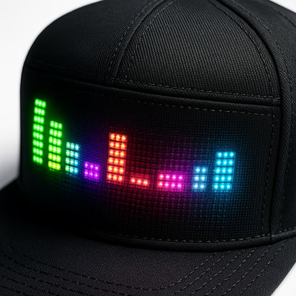 Baseball Cap - LED Hat Programmable Scrollable Text Animated Patterns APP Controlled - product detail view 8