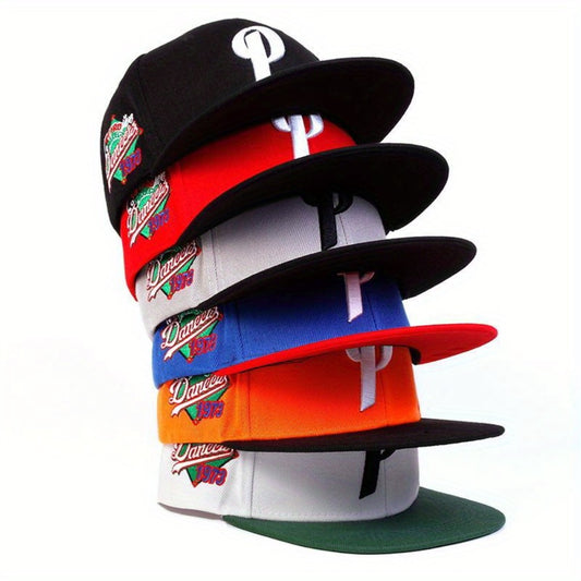 Baseball Cap - Men Letter P Embroidered Hip Hop Adjustable Sun Hat Casual Outdoor Leisure - main product view