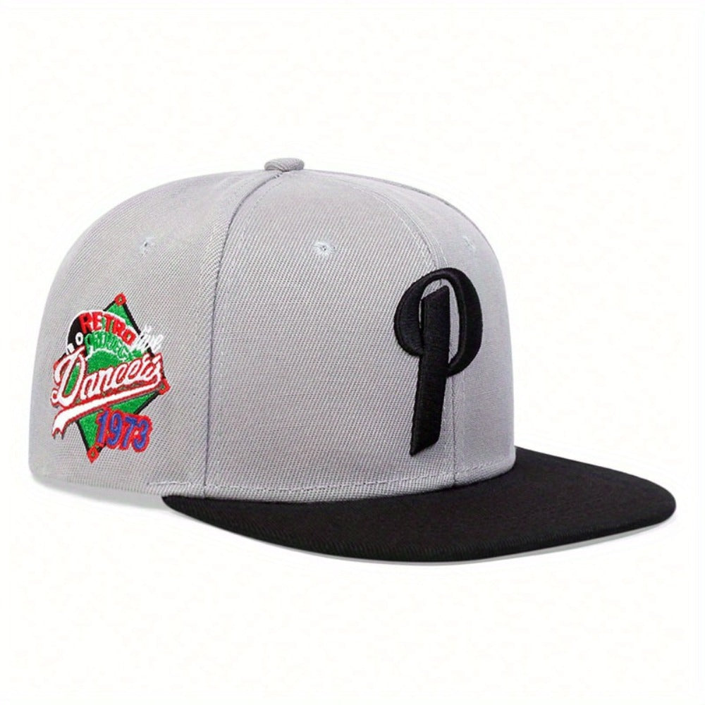 Baseball Cap - Men Letter P Embroidered Hip Hop Adjustable Sun Hat Casual Outdoor Leisure - product detail view 7