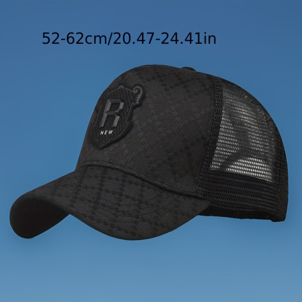 Baseball Cap - Mesh Breathable Trucker Hat Unisex Adjustable Snapback Casual Visor Sun - product detail view 2