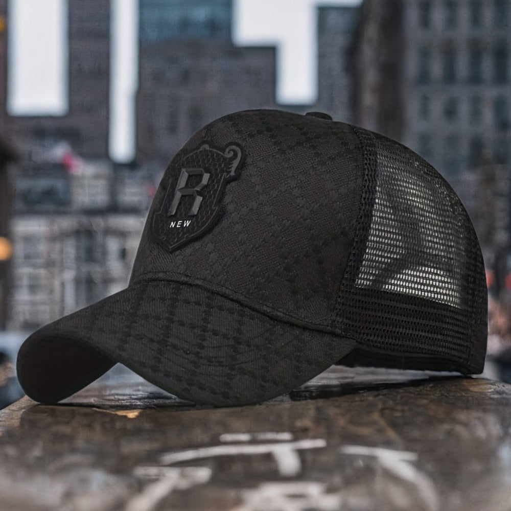 Baseball Cap - Mesh Breathable Trucker Hat Unisex Adjustable Snapback Casual Visor Sun - product detail view 3
