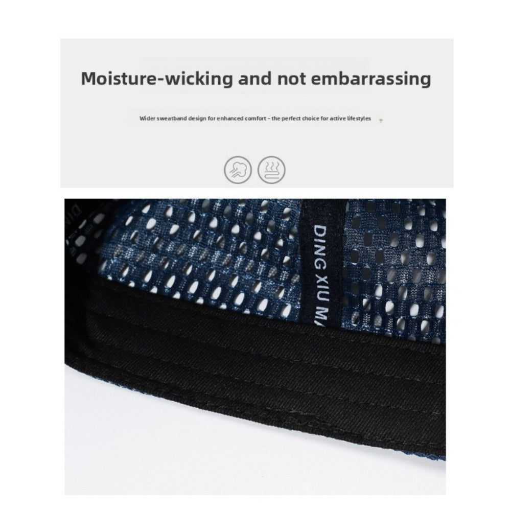 Baseball Cap - Mesh with Star Embroidery for Men & Women Breathable Adjustable Peaked Sun - product detail view 15