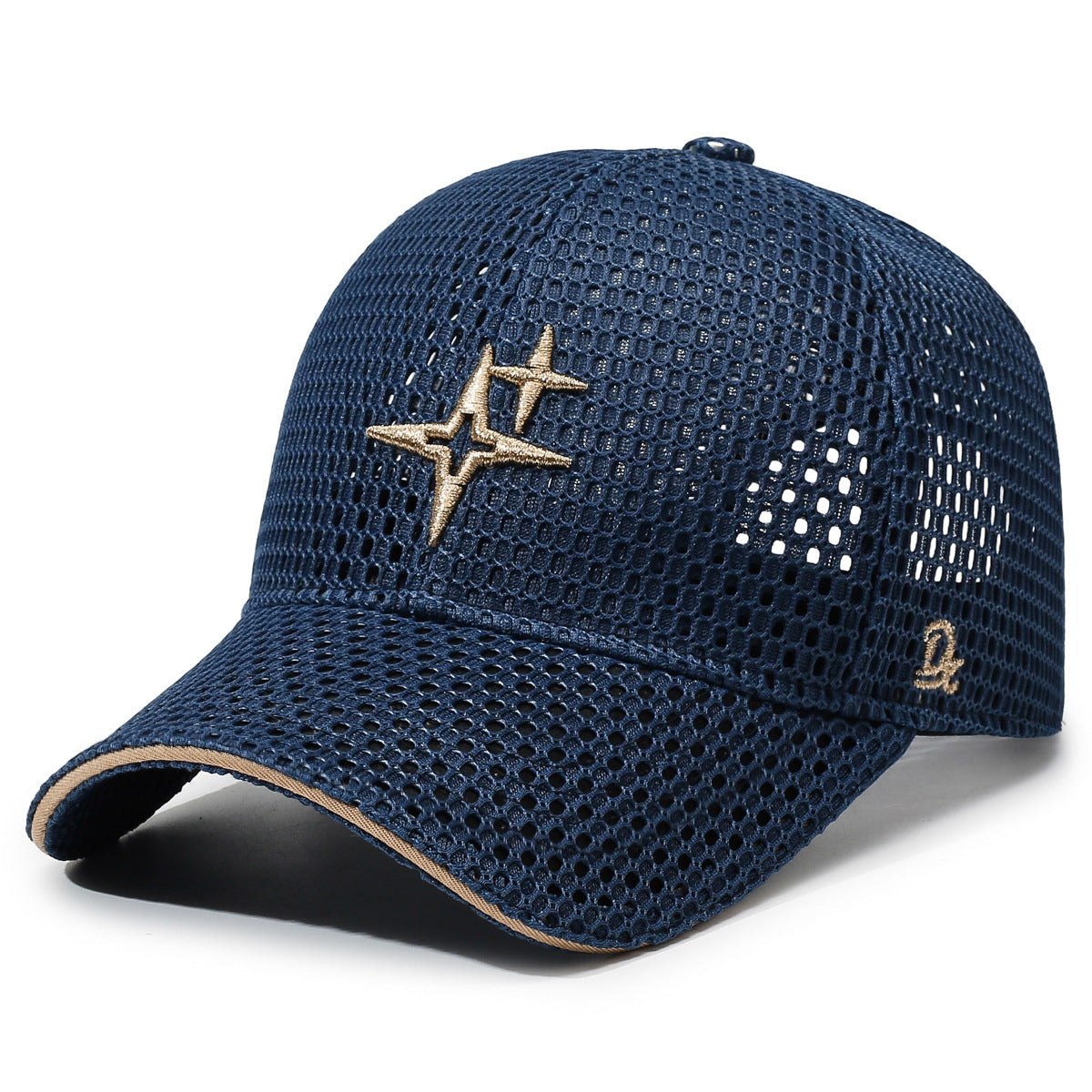 Baseball Cap - Mesh with Star Embroidery for Men & Women Breathable Adjustable Peaked Sun - product detail view 20