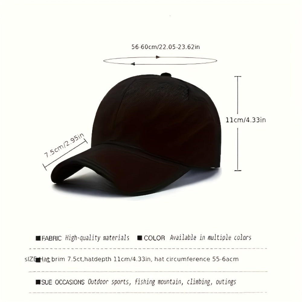 Baseball Cap - Set of 5 Plain Blank Bulk Pack Unisex Adjustable Outdoor Sports Fiber - product detail view 5