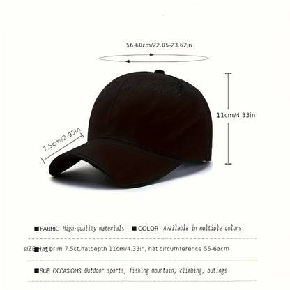 Baseball Cap - Set of 5 Plain Blank Bulk Pack Unisex Adjustable Outdoor Sports Fiber - product detail view 5