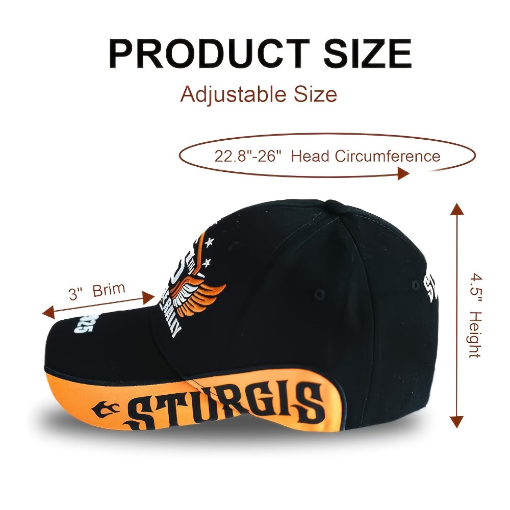 Baseball Cap - Sturgis 2026 Motorcycle Rally Hat 86th Embroidered Souvenir Adjustable - product detail view 2