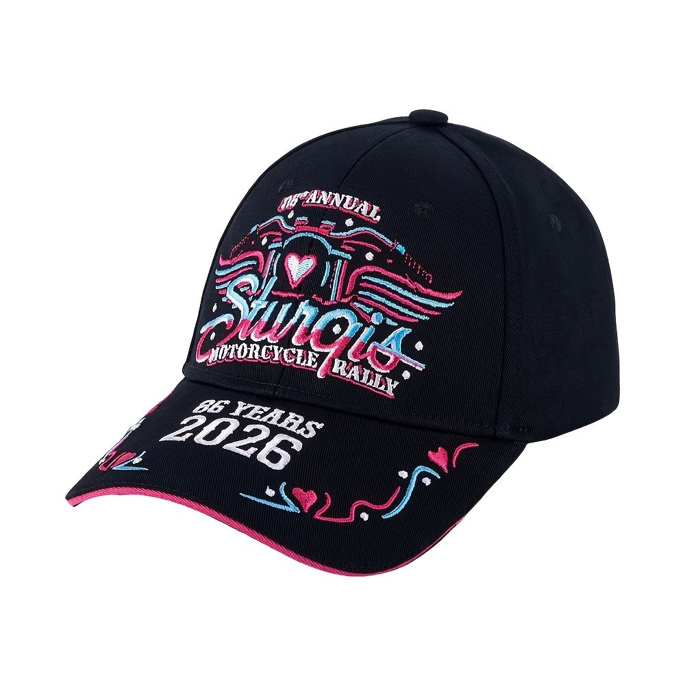 Baseball Cap - Sturgis 2026 Motorcycle Rally Hat 86th Embroidered Souvenir Adjustable - product detail view 5