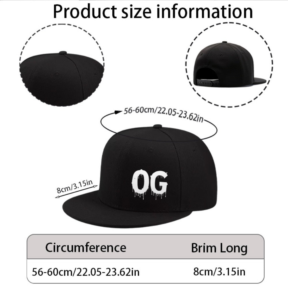 Baseball Cap - Unisex OG Graphic Print Adjustable Snapback Hat for Men Women Casual - product detail view 9