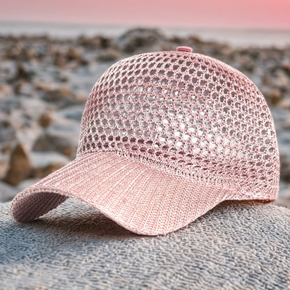 Baseball Caps - Mesh Cap Breathable Trucker Hat for Women Men - Duckbill Fishing Net Sun - product detail view 4