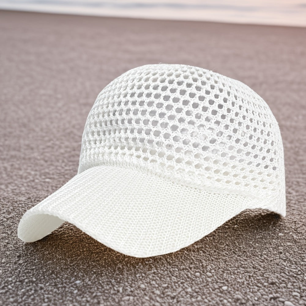 Baseball Caps - Mesh Cap Breathable Trucker Hat for Women Men - Duckbill Fishing Net Sun - product detail view 6