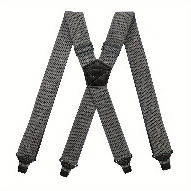 Men's Wide Heavy Duty Work Suspender Adult 4 Clips 120cm Suspenders X Type Elastic Adjustable Strap Braces Work Male Jockstrap