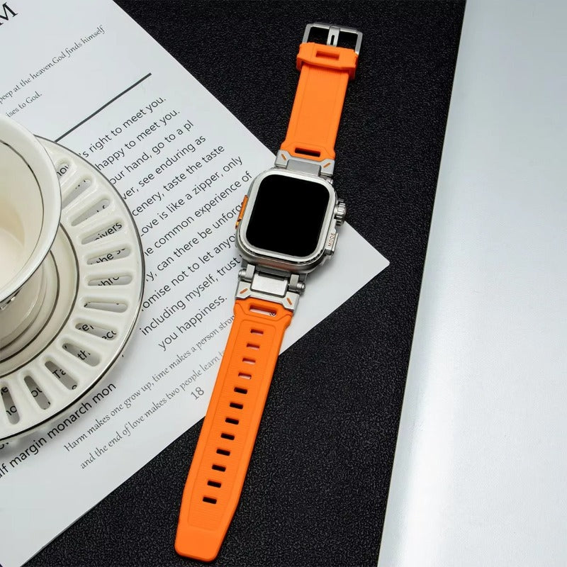 Veuto Stainless Steel Metal Strap, Apple Integrated Case The Watch Strap Additions Are Suitable for Both Men And Women of Apple Watch Iwatch. The Stainless Steel Fashionable Mesh Strap Is Compatible with 11/10/9/8/7/6/Ultra 2 SE Ultra 2