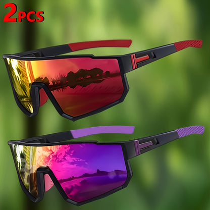 Sports Eyewear Blue Light Blocking UV Protection - Decorative Fashion Glasses for Men Women, Colorful Athletic Eyewear for Driving Fitness Racing Cycling, Trendy Outdoor Sport Sunglasses