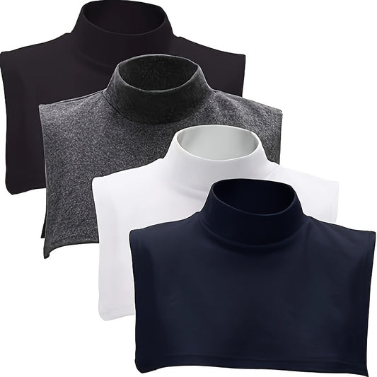 Fake Turtleneck Dickey Detachable Collars Set Half Top Mock Blouse Collar for Women Men