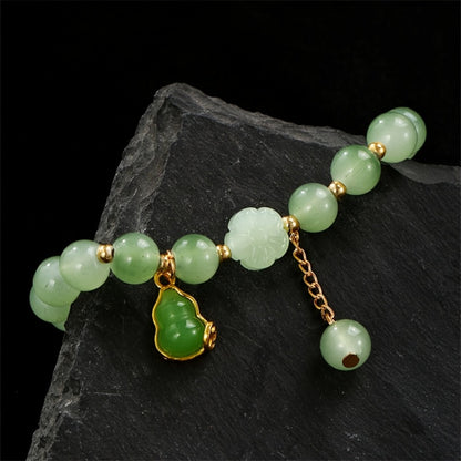Beaded Bracelet - Bead Chain Set 7 Pcs Imitation Jade Butterfly Lily Pendant Retro Chinese - product detail view 14
