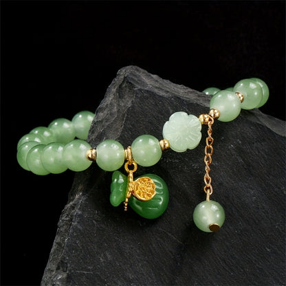 Beaded Bracelet - Bead Chain Set 7 Pcs Imitation Jade Butterfly Lily Pendant Retro Chinese - product detail view 18