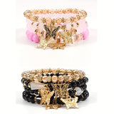 Black + Pink / 8pcs