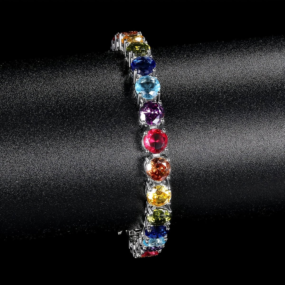 Beaded Bracelet - Zirconia Claw for Women 4mm Colorful Boho Bangle in Gold & Silver - product detail view 16