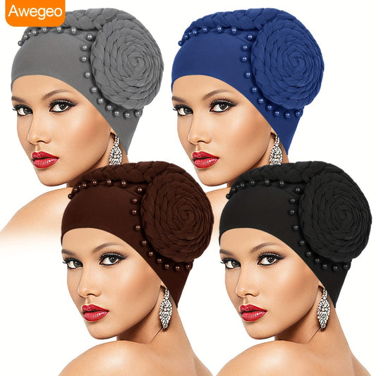 Beanie Hat - Bonnet Women Rhinestone Embellished Fashion 4-Pack - 100% Polyester Knit - main product view