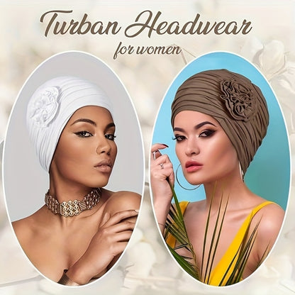 Beanie Hat - Chemo 4-Pack for Women Soft Breathable Turban Elastic Head Wrap for Cancer - product detail view 5