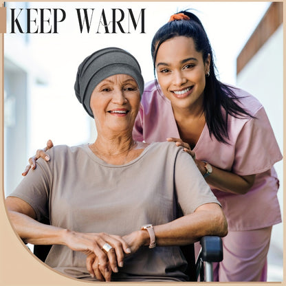 Beanie Hat - Chemo for Women 6 Pack Soft Slouchy Hair Loss Cap Stretchy Knit Sleeping - product detail view 2