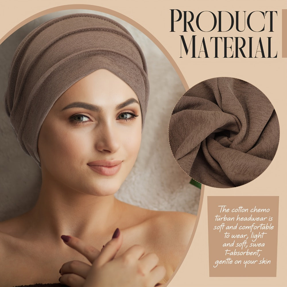 Beanie Hat - Chemo for Women 6 Pack Soft Slouchy Hair Loss Cap Stretchy Knit Sleeping - product detail view 5
