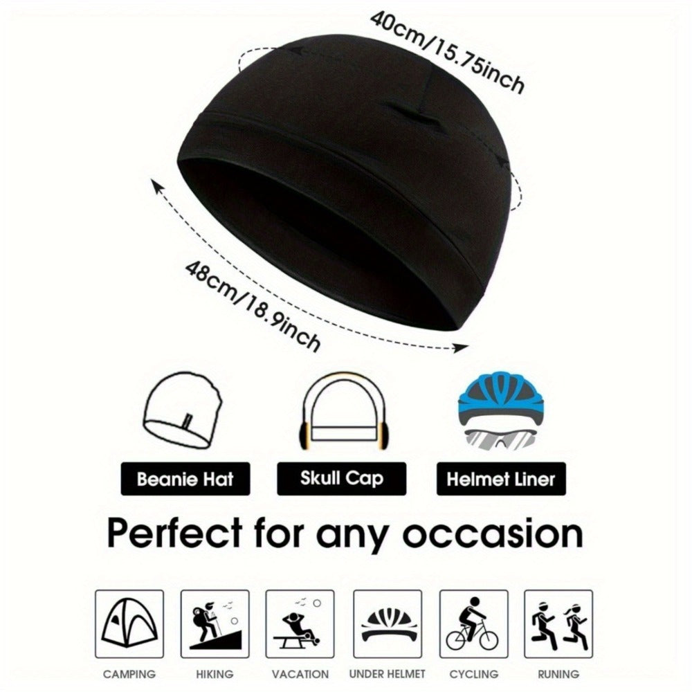 Beanie Hat - Cooling Skull Cap Set of 12 Moisture Wicking Stretchy Liner for Men & - product detail view 2