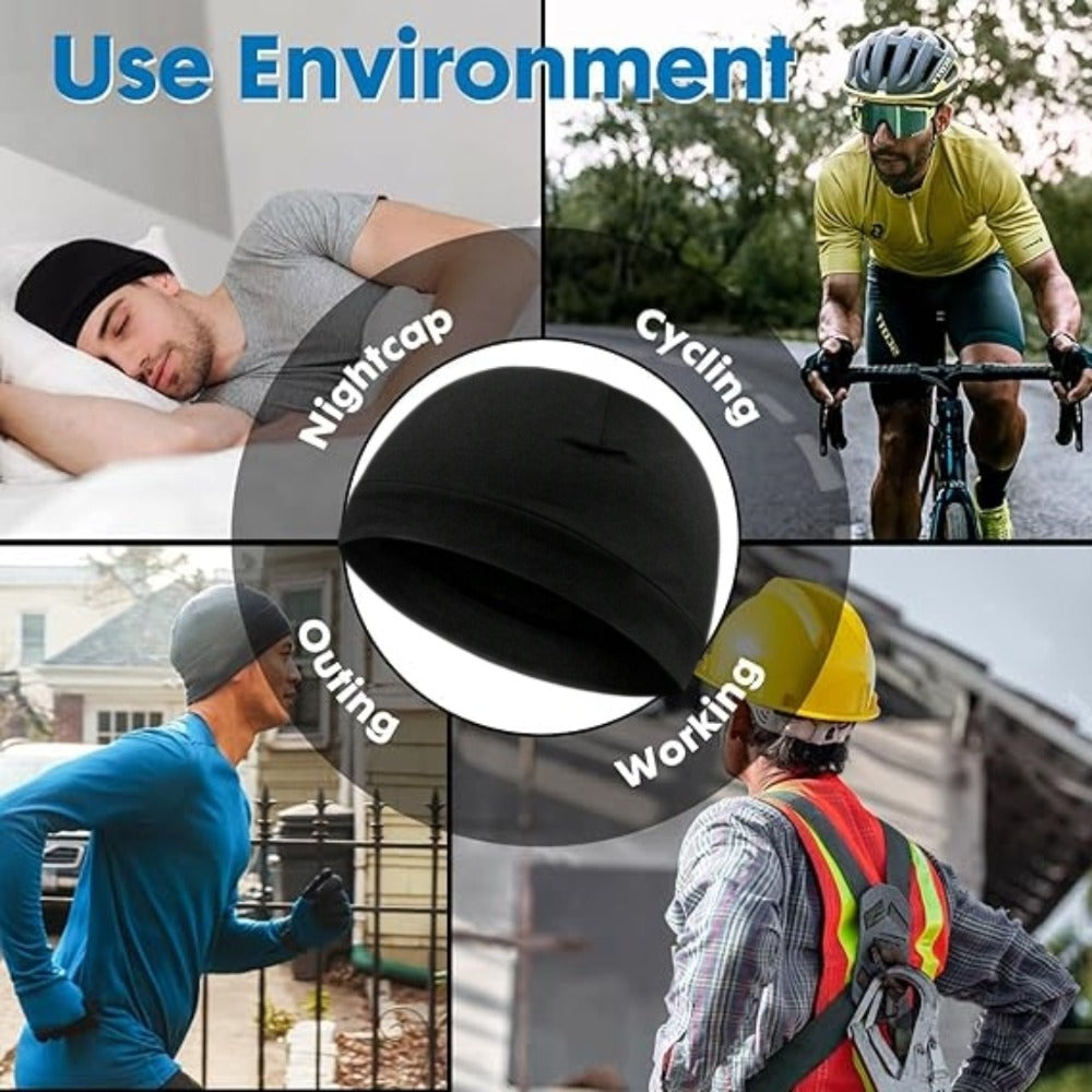 Beanie Hat - Cooling Skull Cap Set of 12 Moisture Wicking Stretchy Liner for Men & - product detail view 6