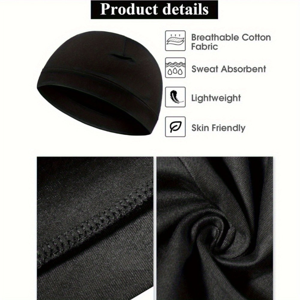 Beanie Hat - Cooling Skull Cap Set of 12 Moisture Wicking Stretchy Liner for Men & - product detail view 10