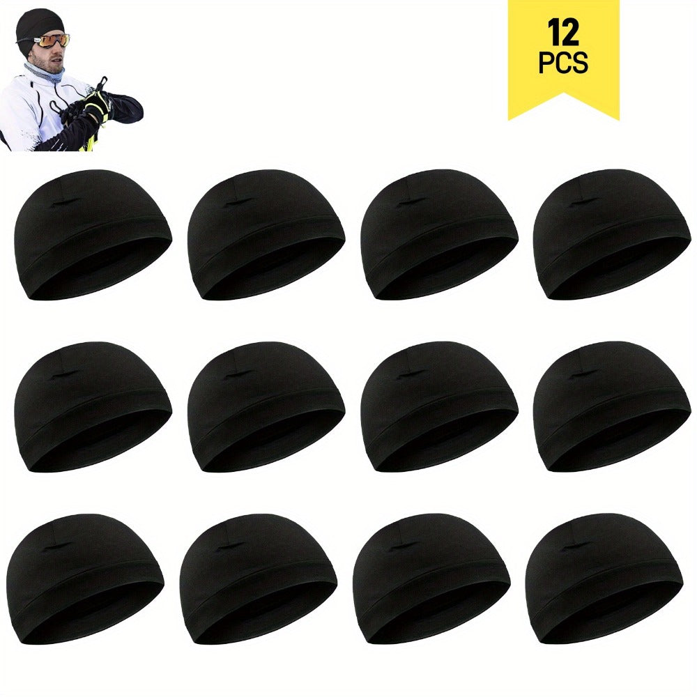 Beanie Hat - Cooling Skull Cap Set of 12 Moisture Wicking Stretchy Liner for Men & - product detail view 11