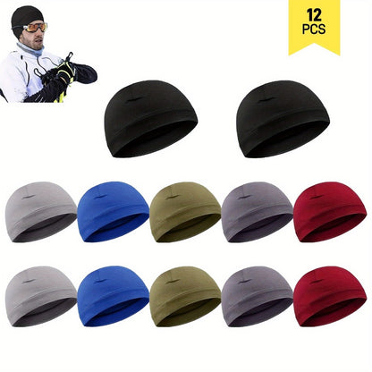Beanie Hat - Cooling Skull Cap Set of 12 Moisture Wicking Stretchy Liner for Men & - product detail view 15