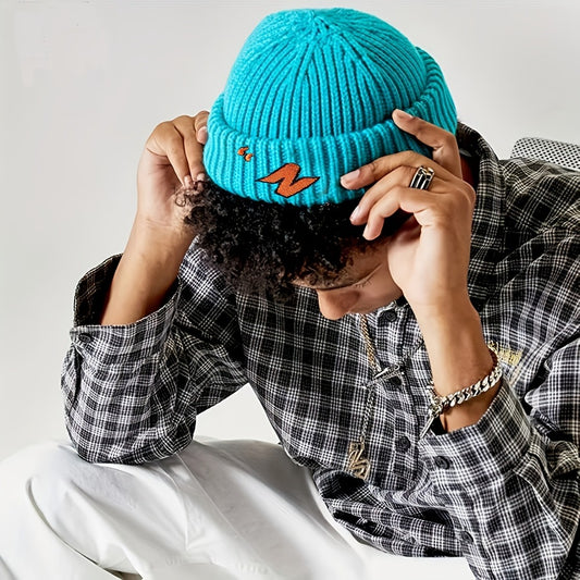 Beanie Hat - Cuffed Knit Unisex Winter Warm Roll-Up Cuff Skull Cap Machine Washable - main product view