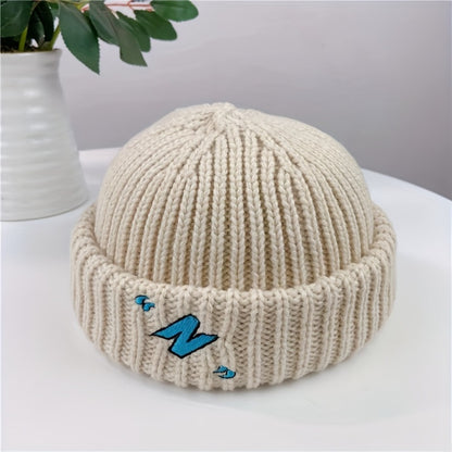 Beanie Hat - Cuffed Knit Unisex Winter Warm Roll-Up Cuff Skull Cap Machine Washable - product detail view 8