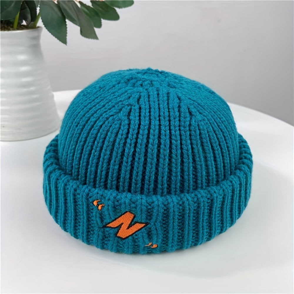 Beanie Hat - Cuffed Knit Unisex Winter Warm Roll-Up Cuff Skull Cap Machine Washable - product detail view 13