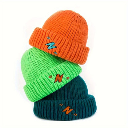Beanie Hat - Cuffed Knit Unisex Winter Warm Roll-Up Cuff Skull Cap Machine Washable - product detail view 15