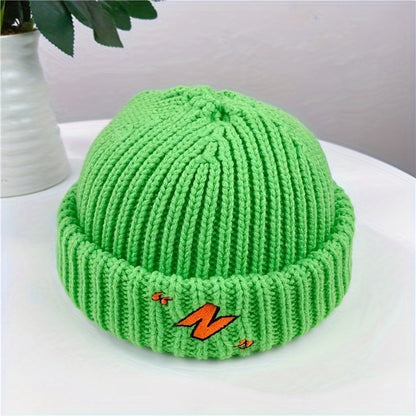 Beanie Hat - Cuffed Knit Unisex Winter Warm Roll-Up Cuff Skull Cap Machine Washable - product detail view 16