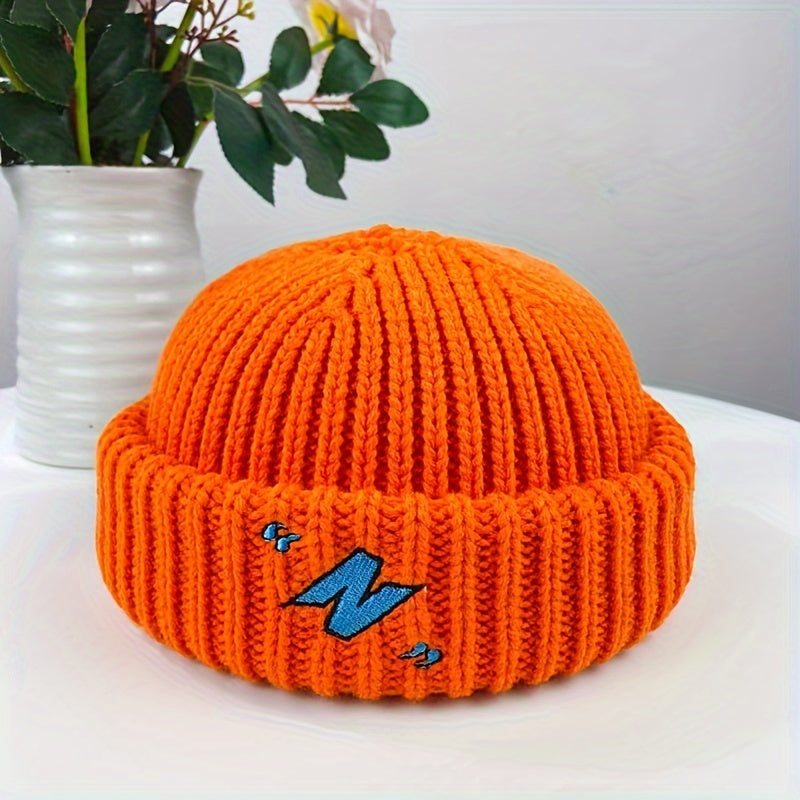 Beanie Hat - Cuffed Knit Unisex Winter Warm Roll-Up Cuff Skull Cap Machine Washable - product detail view 20