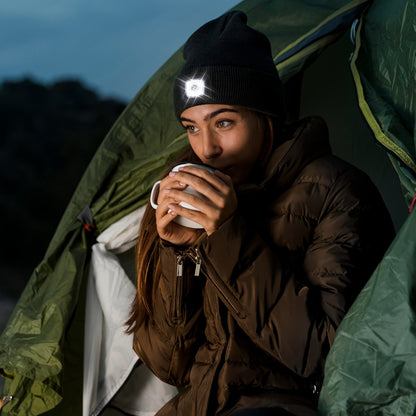 Beanie Hat - LED 2 Pack USB Rechargeable Light Up Knit for Night Running Camping Hiking - product detail view 11