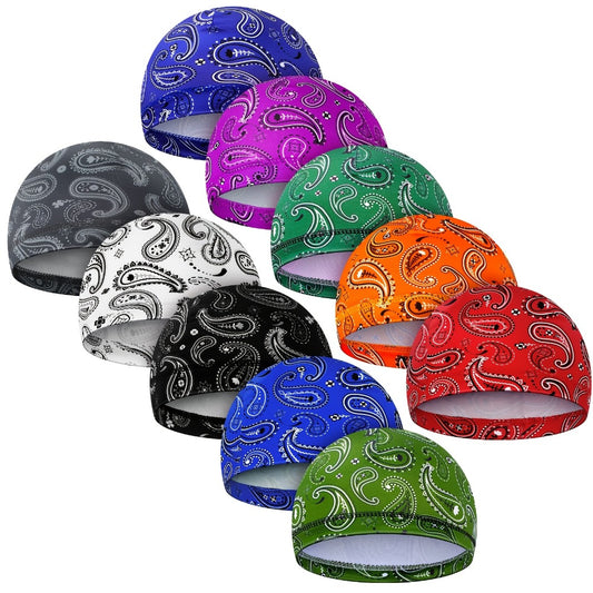 Beanie Hat - Skull Cap 10Pcs Men Cooling Wicking Do Rag Head Wrap Hard Liner Welding - main product view