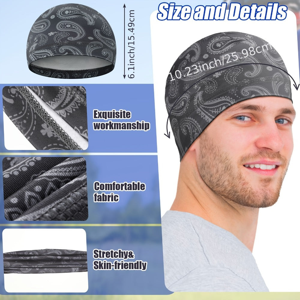 Beanie Hat - Skull Cap 10Pcs Men Cooling Wicking Do Rag Head Wrap Hard Liner Welding - product detail view 2