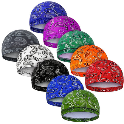 Beanie Hat - Skull Cap 10Pcs Men Cooling Wicking Do Rag Head Wrap Hard Liner Welding - product detail view 6
