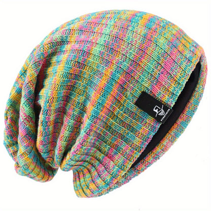 Beanie Hat - Slouchy for Women Ribbed Baggy Skull Cap Turban in Twill & Knit - main product view